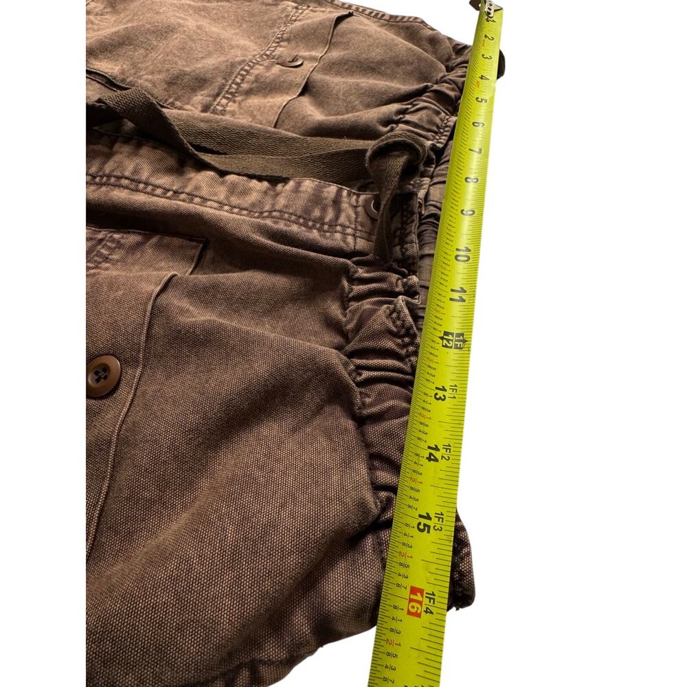 Free People Brown Wide Leg Cargo Pants, Sz M, LN - Picture 5 of 9